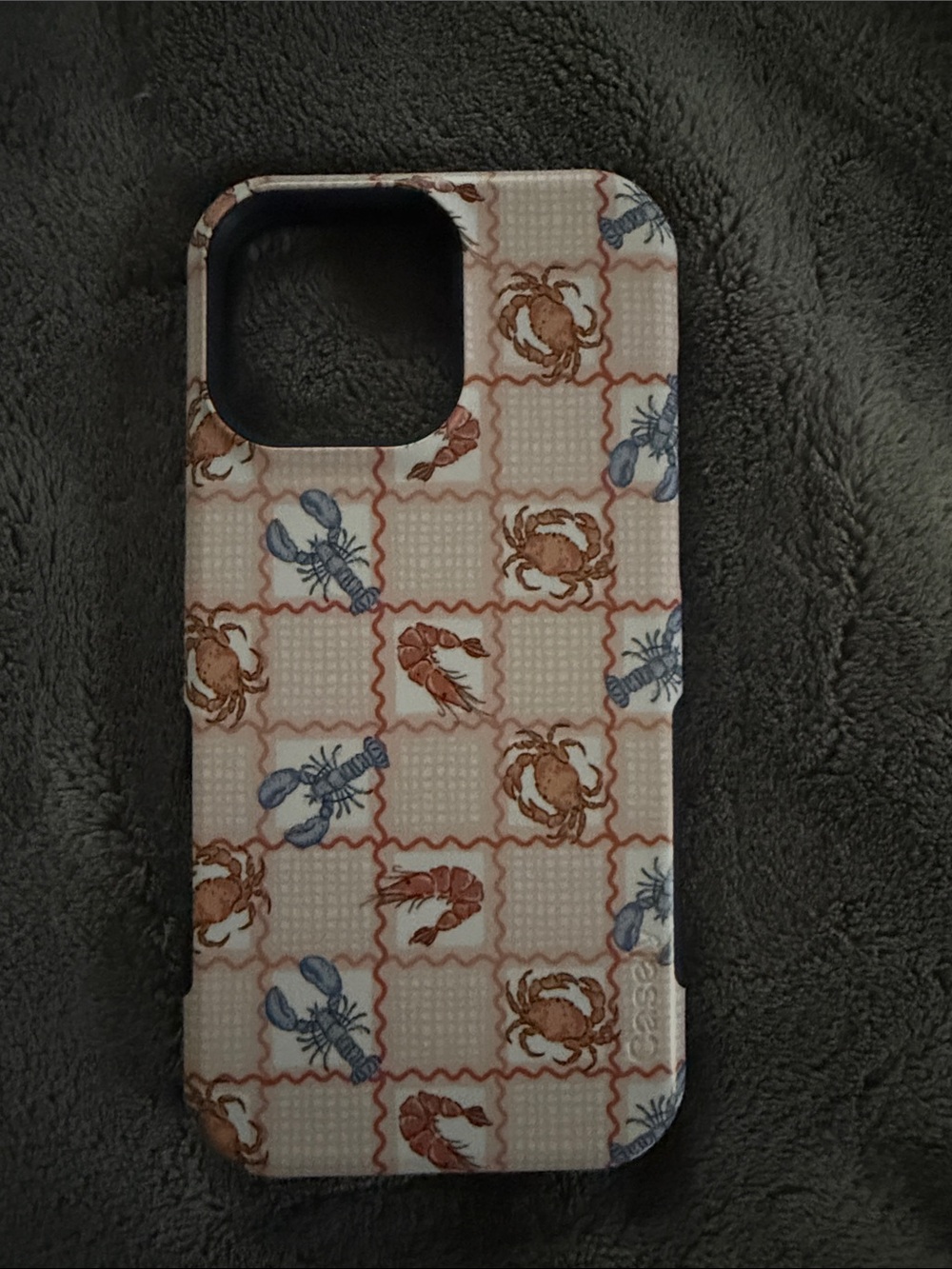 Casely Seafood Pattern Beige iPhone 16 Pro Max Case